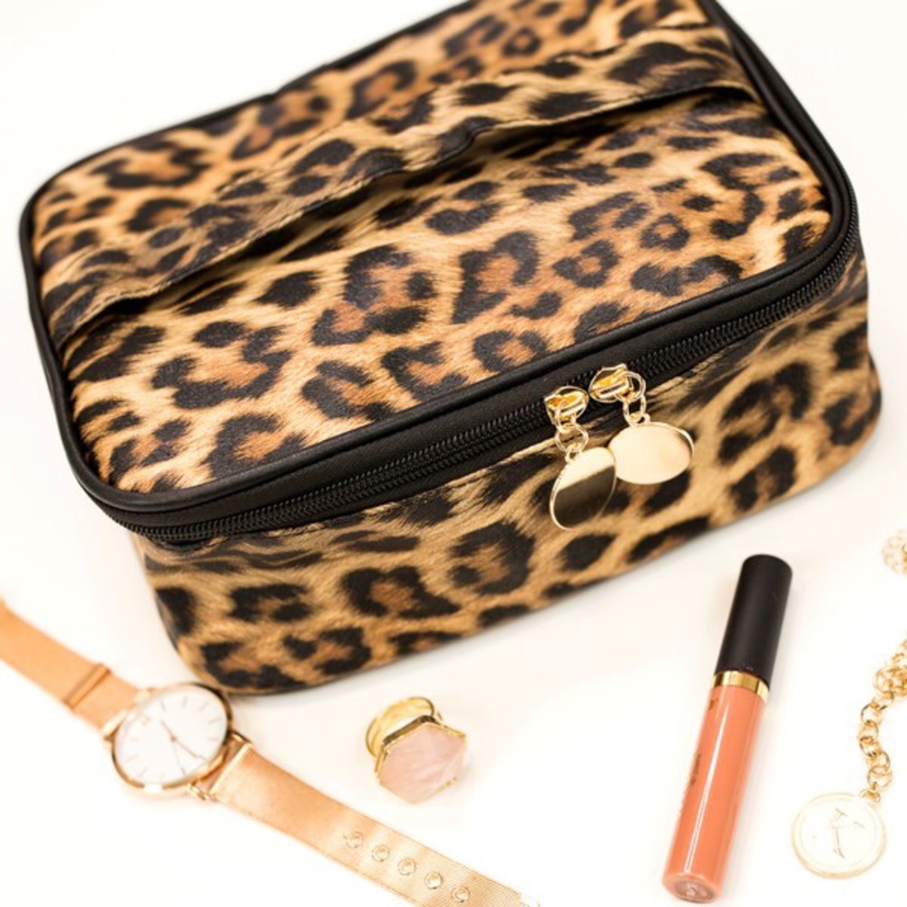 Leopard Make Up Jewelry Case
